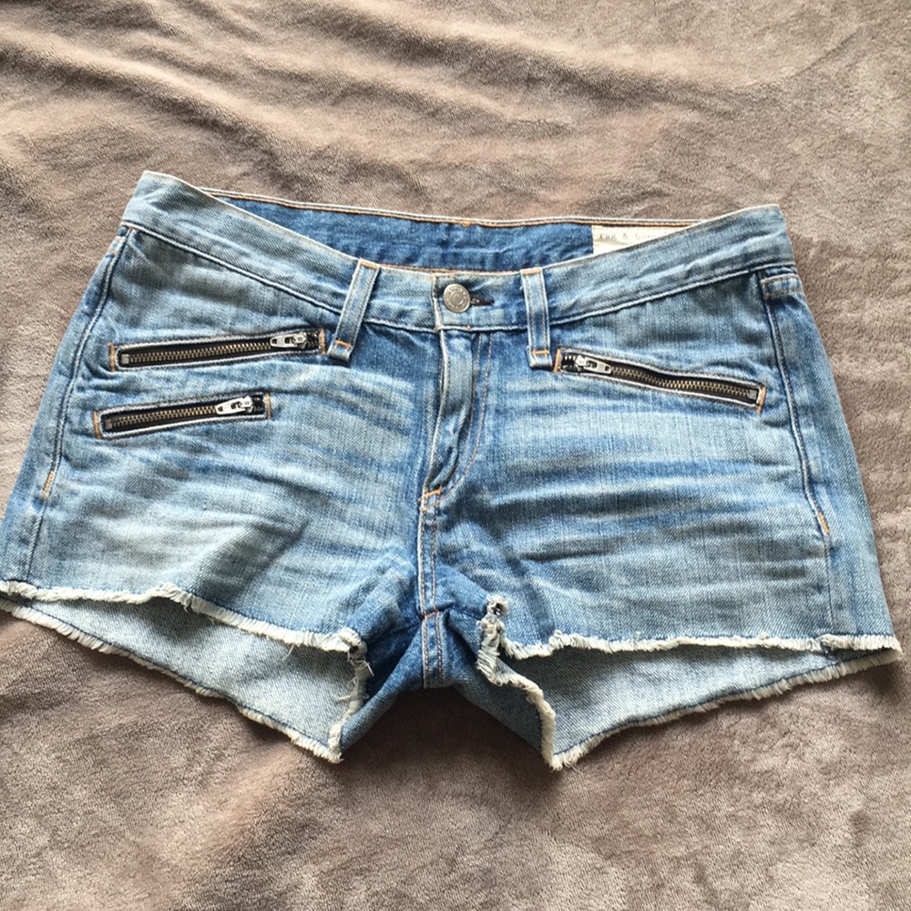 rag and bone zipper denim horts